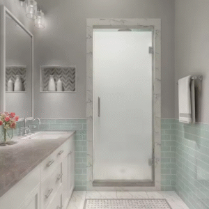 Satin Finish Stainless Shower Door
